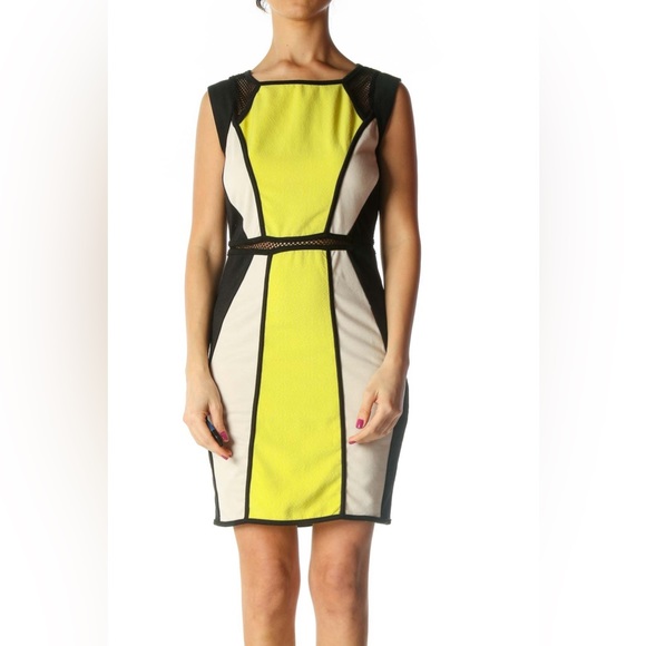 Beautiful Black and Yellow Dress - Picture 2 of 10